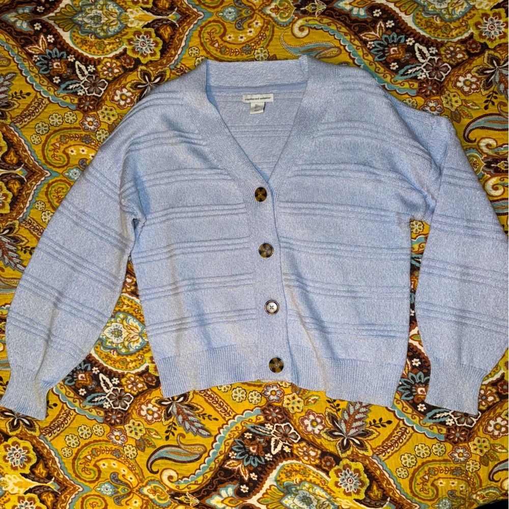 Cupcakes and Cashmere Blue Cardigan Women’s Large